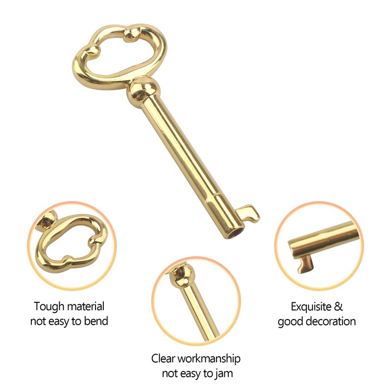 Hollow Barrel Antique Skeleton Keys KY-3 & KY-2AB Bronze for