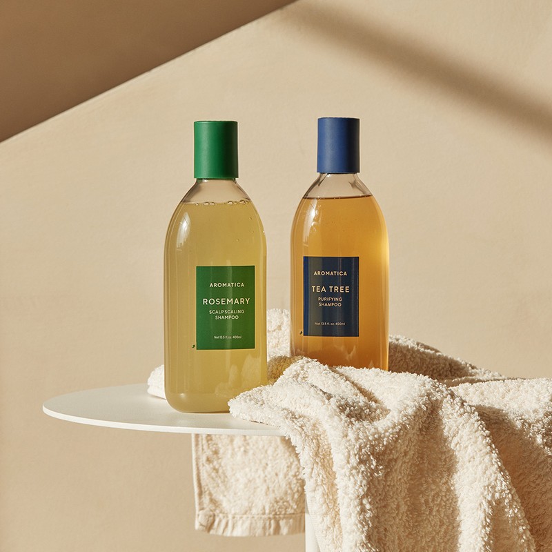 Aromatica Best Shampoo 800ML Set (Rosemary Shampoo 400ML + Tea