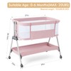 ANGELBLISS Baby Bassinet Bedside Sleeper, Easy Folding Portable Bassinet for