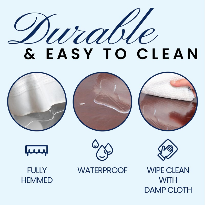 Tablecloth Protector Crystal Clear Vinyl (52"x52" square)