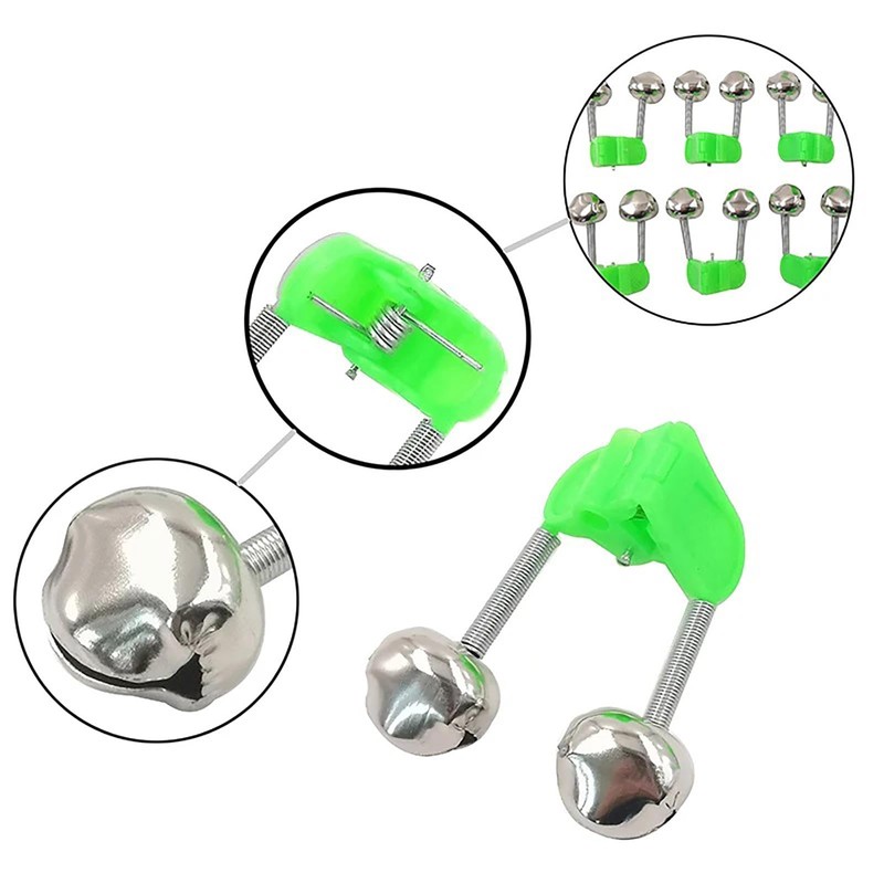 Fishing Pole Bells Clamp, Fish Bite Alarm 5 Fishing Pole