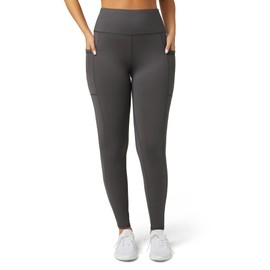No nonsense Leggings for Women with Tummy Control and Pockets, Athletic High Waist Yoga Pants, Graphite