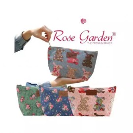 Rose Garden 에이치플러스몰 로즈가든 삼각파우치 M중 여성 화장품 소품 가방 지갑 [바니바니 블루M중] H+ Mall Rose Garden Triangle Pouch M Medium Women's Cosmetics Small Bag Wallet [Bunny Bunny Blue M Medium]