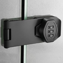 Password Drawer Lock for Security Cabinets & Hinges Drawer Door Lock - Black