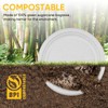 Jollliance 100% Compostable Paper Plates, Heavy Duty Disposable Plates 9