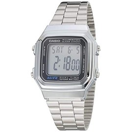 Casio A178WA-1ACF Reloj Digital Unisex, Plateado
