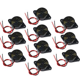Geekstory 10PCS SFM-27 95db High Decibel Alarm Siren DC 3-24V Electronic Buzzer Alarm Sounder Continuous Beep Alert Sound Module for Arduino