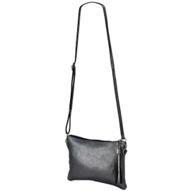 SH Leder Real Leather Shoulder Bag, Clutch Bag, Small Evening Bag, 22 x 15 cm, Anny, G248 - -