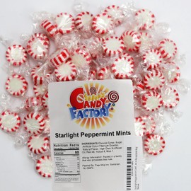 Starlight Peppermint Candy Bulk - 3 Pound - Bulk Candy Peppermint Mints Individually Wrapped - Holiday Mints - Hard Candy Gluten Free in Resealable Bag 48 Oz