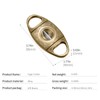 CIGARLOONG Cigar Cutter Stainless Steel Silver Bronze Engraved V Cut