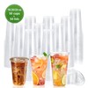 Disposable Plastic Cup with Lid, 50 Set Clear Cup with