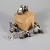 bayite 4 Pack 1" Low Profile Casters Wheels Soft Rubber