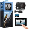 AKASO EK7000 Pro 4K Action Camera + 64 GB Memory Card, 20 Megapixels, Touch Panel Type, External Microphone Compatible, Image Stabilization, Built-in WIFI, Wide Angle Lens, Water Resistant to 156.4 ft