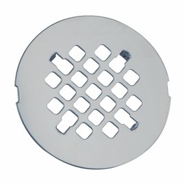 Chrome Plated Snap-in Shower Drain Cover Replacement, Welsan Stainless Steel 4-1/4" OD Round Shower Strainer Grid Easy to Install