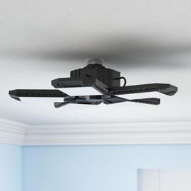 Mefflypee 2 Pack LED Garage Lights, 120W Deformable LED Garage Ceiling Light with 5 Adjustable Panels, 12000LM E26 Shop Lamp for Basement, Barn, High Bay, Store (2 Pack)