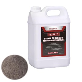 Brown Corundum Abrasive Blasting Media (Brown Aluminum Oxide) 18LBS 120GRIT Medium to Fine Sand Blasting Abrasive Media for Blasting Cabinet or Blasting Guns