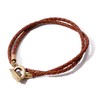 Naru Genuine Leather Braided Leather Bracelet, Men's, Women's, Matching Couples,