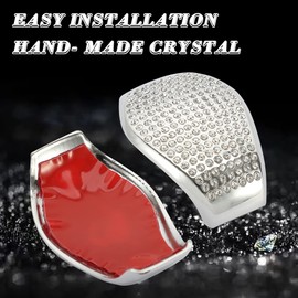 TOMALL Bling Gear Shift Knob Cover Compatible with Honda 10th Civic 2016 2017 2018 2019 2020 2021 Crystal Auto Decorative Accessories(Silver)