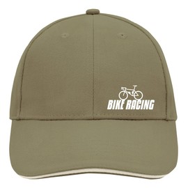 Huuraa Cappy Unisex Cap with Motif for All Bikers, Gift Idea for Friends and Family, Olive/Beige