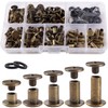YIXISI 80 Set M5 x 4/6/8/10/12 mm Chicago Binding Screws