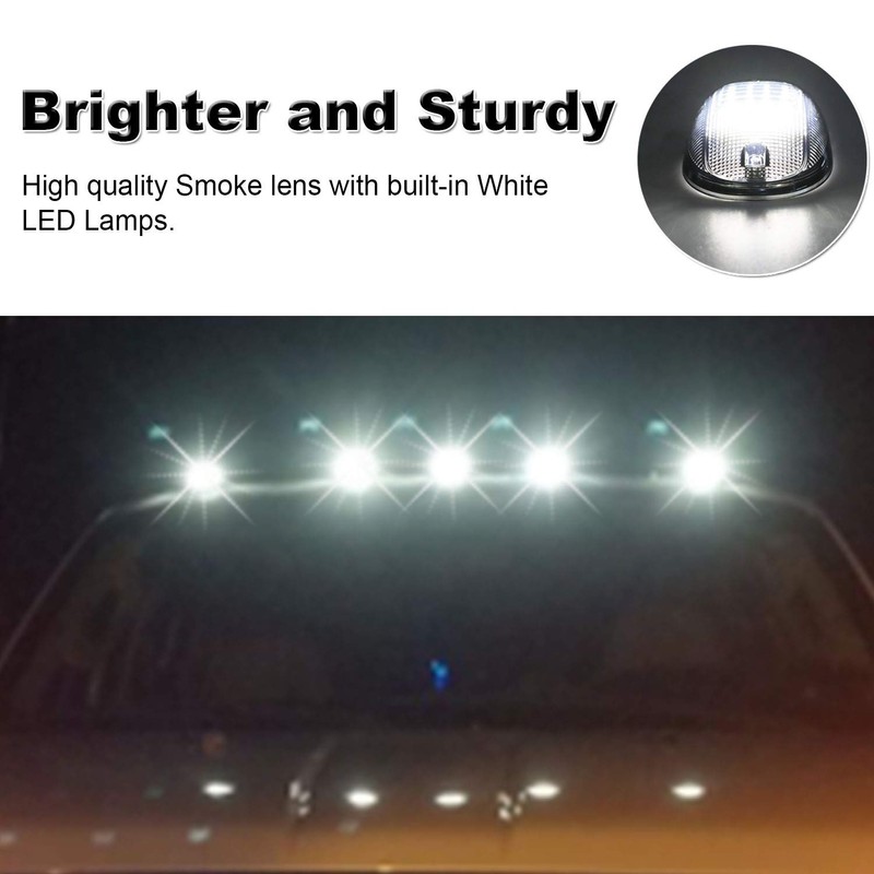 Tresound Cab Roof Top Marker Lights Cover for 2003-2016 Dodge