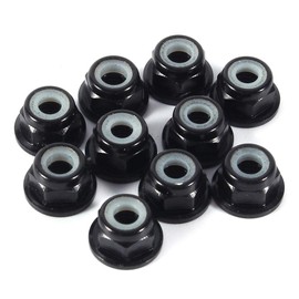 Chazcool M3 Nut, M3 Nylon Insert Selflock Nuts Hex Lock Nut, Nylon Insert Selflock Aluminum Nuts M3 Lock Nut