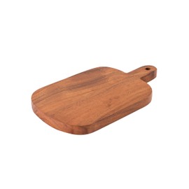 One Wall Brands Acacia Wood Small Cutting Board, Mini Serving Board, Cheese Board, Natural Finish Brown.