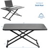 VIVO Black Small Single Top 29 inch Standing Desk Converter,