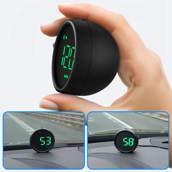 Car Heads Up Display Digital Speedometer Overspeed Tired Warning Compass