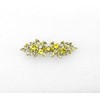 Faship Gorgeous Citrine Yellow Rhinestone Crystal Floral Hair Barrette Clip