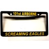 ABCCO Military License Plate FRAME, 101st AIRBORNE/SCREAMING EAGLES-- ABS-#841011Y