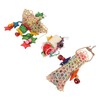 3pcs Parrot Shredding Chew Toy Bamboo Net Rattan Loofah Bird