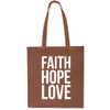 Faith Hope Love Tote Shopping Gym Beach Bag 42cm x38cm,