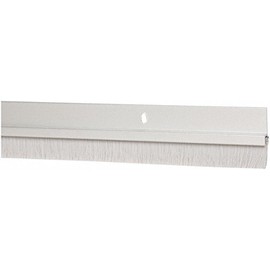 Pemko - 18062CNB36 Brush Door Bottom Sweep, Clear Anodized Aluminum with 0.625" Gray Nylon Brush insert, 0.25" width, 1.25" Height, 36" Length