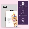 New Baby Girl Card for Parents - Party Cat Kitten