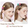 AUTOWNLUX 15 Stück Blumen Haarklammer Klein, Rutschfeste Haarklammer Blume, Flower