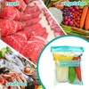 Resurhang 100 Pcs Zipper Microwave Steam Bags Reusable Steam Cooking
