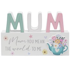 The Leonardo Collection Mother's Day Mum Plaque - Green For Home Decor & Gift | Wooden and Acrylic Plaques For Home and Office | Ideal Signs & Plaque Birthday Gifts For Women & Mom