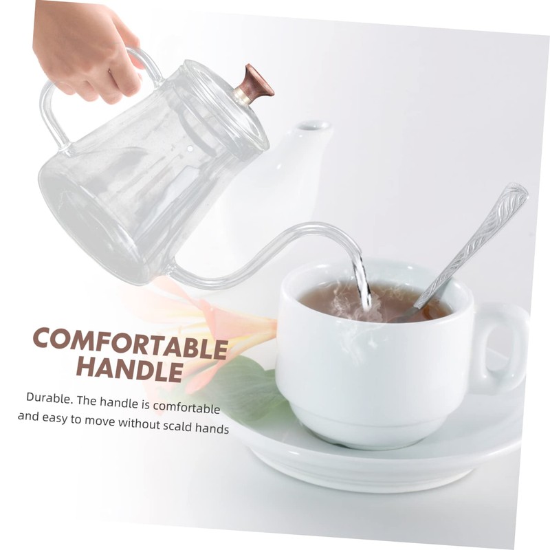 Ciieeo Glass Transparent Coffee Pot Hand Brewing Kettle for Coffee