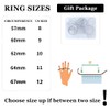 LOWNOUR Fidget Rings for Anxiety 6pcs Stainless Steel Rings for
