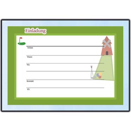 Mini Golf Invitation Cards Golf Birthday Invitation Excursion Party Cards Children's Birthday Children Adults Boys Girls