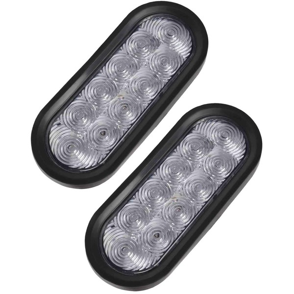 cciyu 2pcs 6 Inch Oval LED Trailer Tail Lights 10