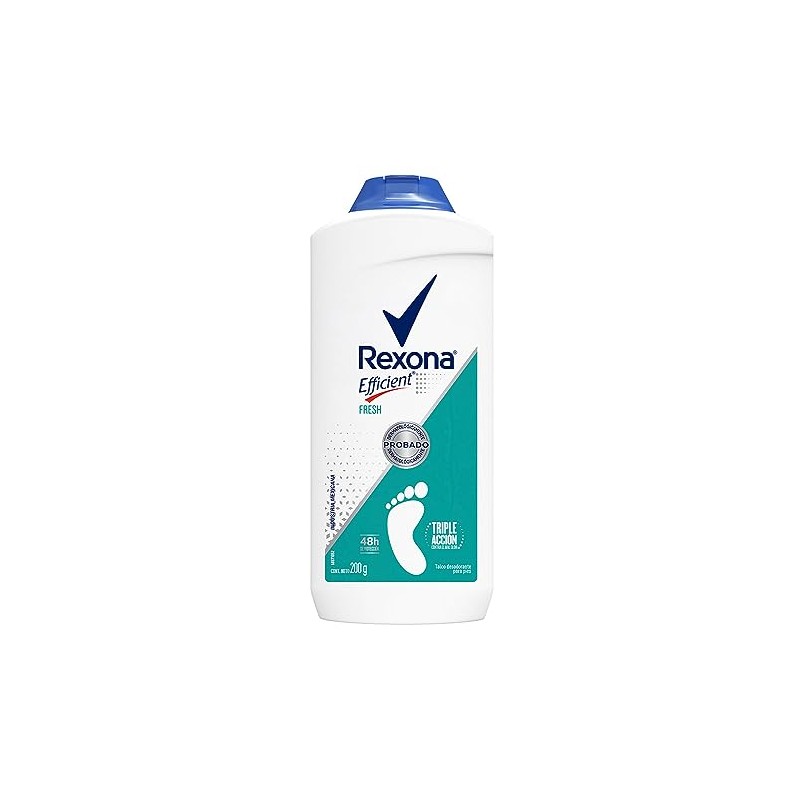 Talco Desodorante para Pies REXONA Efficient Fresh, 200 g