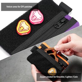 VIPERADE VE15 Small EDC Organizer Bag with DIY Patch Area Wallet Card Tool Bag for EDC Gear Box (Purple)