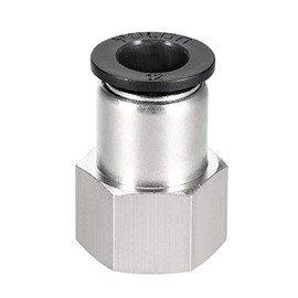 sourcing map Push to Connect Tube Fitting Adapter 12mm Tube OD X 1/2PT Female Straight Pneumatic Connecter Pipe Fitting