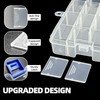 Storage Box with Compartments,Qualsen 34 Grids Plastic Organiser Box with