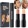 2 Colors Cream Contour Sticks Makeup Kit, Primer Face Highlighter