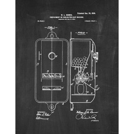 Gumball Machine Patent Print Chalkboard (24" x 36") M13974