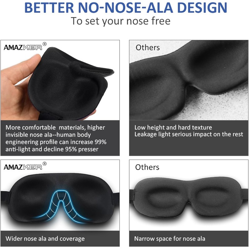 Sleep Mask Invisible Alar Deep Orbit 3D Eye Mask Ultra