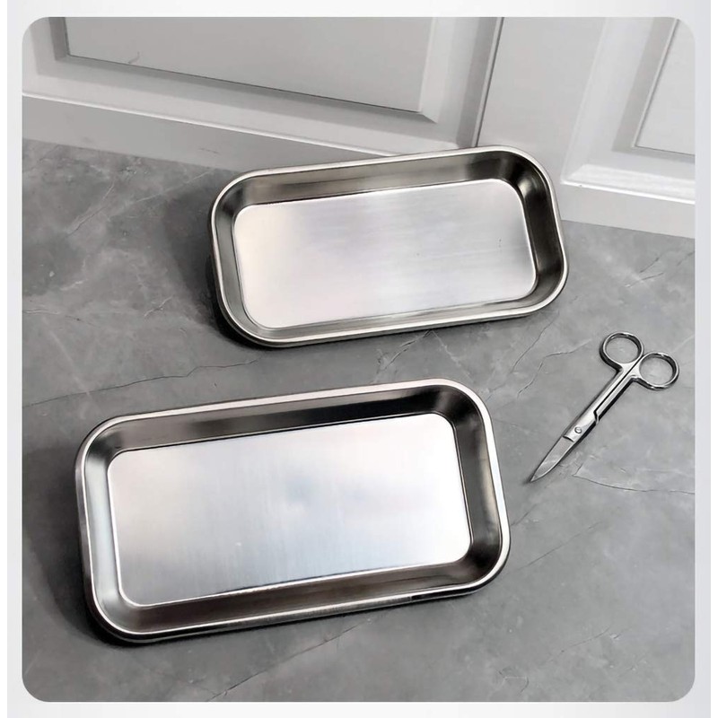 3 Pack Professional Medical Surgical Stainless Steel Dental Procedure Tray